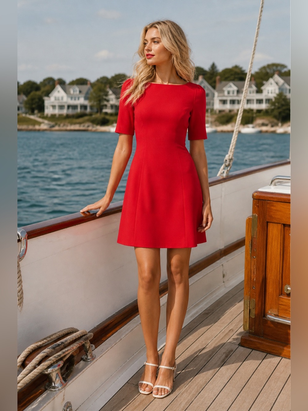 Kate Spade Orange Red Fit & Flare Mini Dress | Classic Chic Party Dress XS